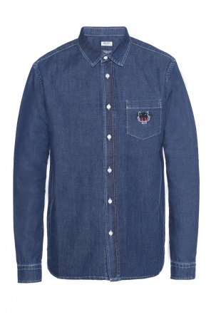 Tiger head-embroidered denim shirt, zdjęcie 1 Tiger head-embroidered denim shirt od Kenzo